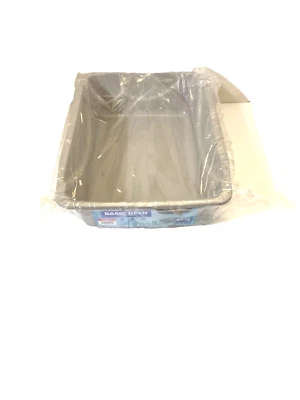 Caja de arena abierta básica hecha por mascotas pequeña gris ¡Nueva! Foto 1 de 3