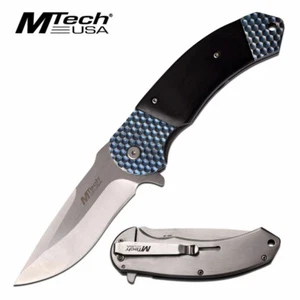 MTECH  8.5" Spring Open Assisted Tactical Pocket Knife Wood Handle Sharp A967BB - Picture 1 of 6