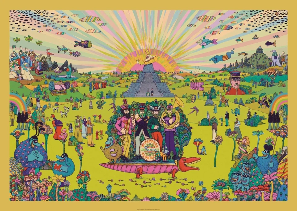 The Beatles - Vintage Yellow Submarine - A4 Mini Print/Poster - Image 1 of 1