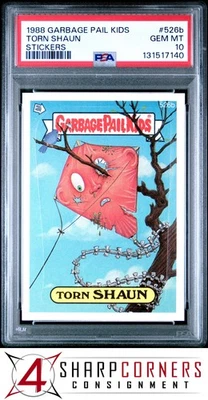 1988 GARBAGE PAIL KIDS STICKERS #526b TORN SHAUN SERIES 13 PSA 10 - Image 1 of 3