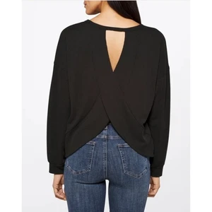 Pullover Kaileigh Tejido Brillante Top Corte Espalda Manga Larga M Ligero Elegante - Imagen 1 de 7