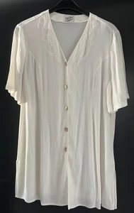 Damen Bluse kurzarm weiß Gr. 44 v. Samoon - Picture 1 of 3
