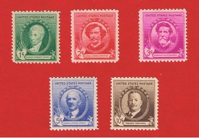 #884-888  MNH OG   Artists   Free S/H - Image 1 of 1