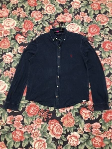 Polo Ralph Lauren Men's Classic Fit Oxford Shirt WMNS Unisex Distressed Faded 90 - Picture 1 of 17