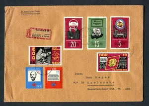 Deutschland - DDR : besserer großer R-Brief von 1966 mit 2 Sätzen - Dresden A 19 - gebraucht - Bild 1 von 1