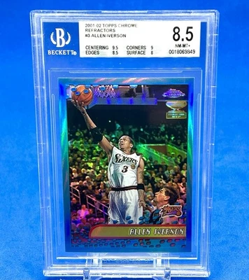2001 Topps Chrome Allen Iverson Refractor #3 BGS MINT+ 01’ NBA MVP GOLD CUP SSP - Image 1 of 2