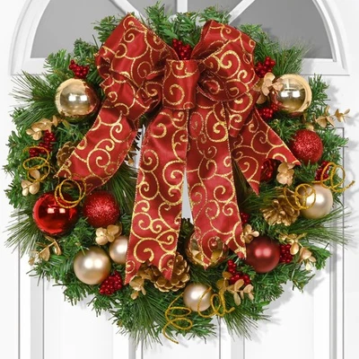 Christmas Wreath Christmas Decorations - 16 Christmas Wreaths for Front Door,... - Image 1 of 4
