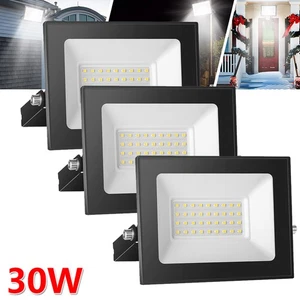 3 Piezas 30W LED Inundador Lámpara Exterior Faro Proyector de Construcción Blanco Frío DE - Imagen 1 de 7