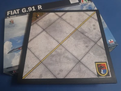 1:48 ITALERI Fiat G.91 R/3 diorama base Luftwaffe LeKG 41 ( CM. 25X25X1 ) - Immagine 1 di 4