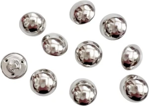 10PC Silver Simple Dome Metal Buttons Sew on Buttons 15mm - Picture 1 of 3