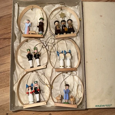 Spannanhänger Erzgebirge Christbaumschmuck Holz DDR Weihnachten Alt Expertic - Bild 1 von 4