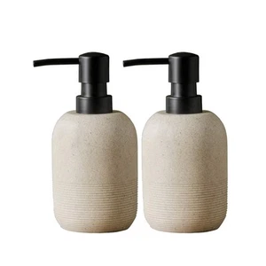 2pcs/Set Beige Hand Soap Dispenser Sets,Resin Liquid Soap Dispenser for Bathr... - Picture 1 of 6