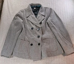Matix Large wool blend double-breasted pea coat - Picture 1 of 19