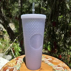 Starbucks Winter 2021 Icy Lilac Studded Bling 24oz Venti Tumbler Cold Cup - Picture 1 of 20