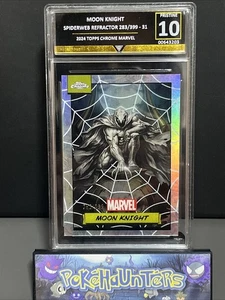 2024 Topps Chrome Marvel Moon Knight Spider Web Refractor 283/399 GetGraded 10 - Picture 1 of 2