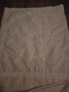 Vintage John Matouk rosa margherita lenzuolo piatto bordi superiori arrotondati pizzo - Foto 1 di 5