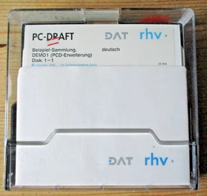 12 x Computer Floppy Disk Disketten 5 1/4" Kunststoffbox PC-DRAFT plus DAT rhv - Bild 1 von 2