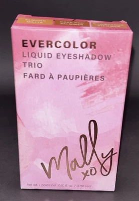 Mally Liquid Eyeshadow Trio Almond Matte Cake Pop Shimmer Champagne Shimmer Nude - Image 1 of 3