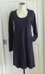 Ibex Sz M New Zealand Merino Purple Dress USA Made Pockets Thumb Holes Hood EUC - Picture 1 of 14