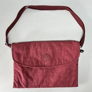 Kipling Drew Shoulder Crossbody Bag Work Tablet Case Removeable Strap Burgundy - Picture 1 of 21