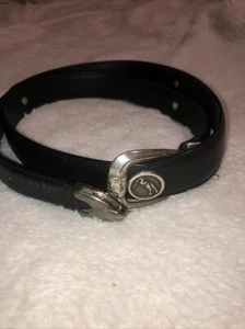 Men's Golf Club Belt Size 33 Top Grain Oil Black  Leather - Free Shipping - Picture 1 of 8