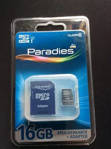 Micro SD Speicherkarte 16 GB Mit Adapter - Bild 1 von 2