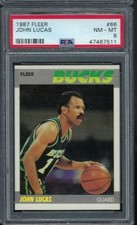 1987 Fleer Basketball #66 John Lucas PSA 8