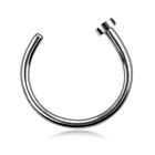 Stainless Steel Titanium Thin Fake Nose Ear Lip Body Ring Clip On No Piercing