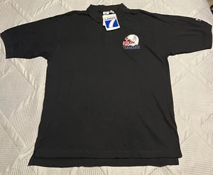 Vintage Oilers Shirt Adult XL Black Polo Tennessee Houston Football Mens - Picture 1 of 7