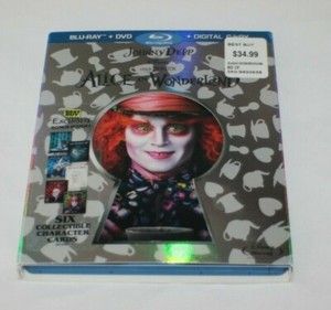 Alice in Wonderland Blu-ray DVD Collectible Character Cards Slipcover Exclusive