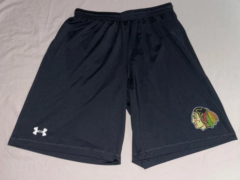 Under Armour Chicago Blackhawks Athletic Shorts Black Mens Large *No Pockets Cover