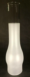NEW 3" X 12" Frosted GLASS OIL LAMP CHIMNEY for #2 BURNERS and 3" GALLERIES #955 - Picture 1 of 3