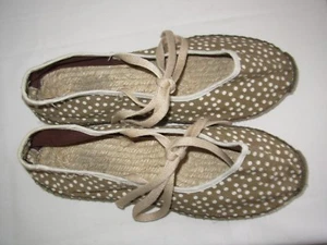 Espadrilles Marrons à Pois P.40 (chausse petit = 39) - Imagen 1 de 8