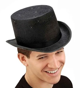 Forum Novelties Glitter Mesh Top Hat Gangster, Magician Halloween Costume #C55 - Picture 1 of 8