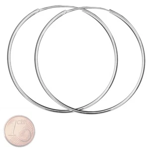 1 Paar Creolen aus 925 sterling Silber Ohrringe Creole 8 10 12 bis 75 mm silbern - Bild 1 von 11