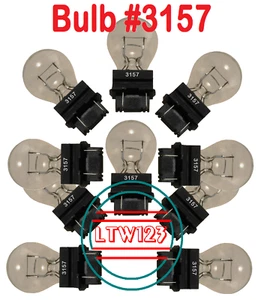(10) 3157 LIGHT BULb Clear SUN EAST DUAL CONTACT - Picture 1 of 2