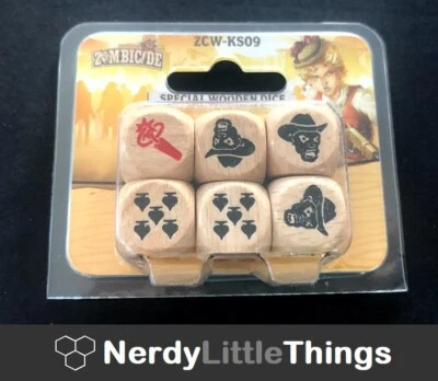 CMON - Kickstarter - Zombicide Undead or Alive - Wooden Dice Set / Würfel Set