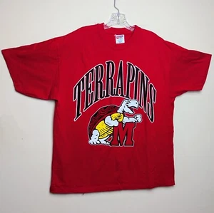 VTG Maryland Terrapins Single Stitch University of Maryland Testudo Shirt Large - Picture 1 of 6