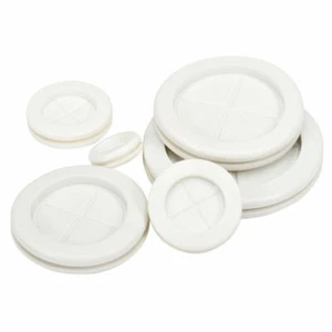 16-100mm White Rubber Blanking Grommets Closed Gromet Cable Wiring Protect Plug - Picture 1 of 8