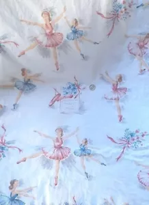 Vintage Large Scale BALLERINA FABRIC Luster Gleam S. C. Corp. 1 3/4 Yd. Cotton - Picture 1 of 3