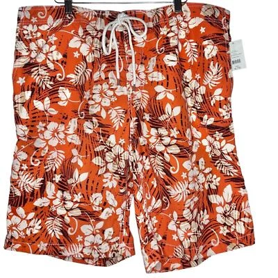 Bañador Negro Marrón 1826 Board Shorts Talla XL Naranja Puesta de Sol Estampado Floral Nuevo con Etiquetas Foto 1 de 4