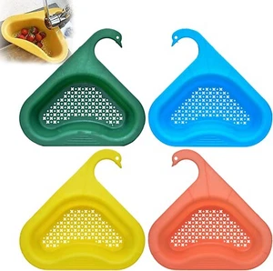 4 Pack Kitchen Sink Drain Basket Swan Drain Rack, Multifunctional Kitchen Triang - Picture 1 of 7