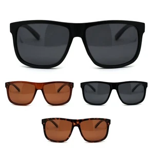 Polarized Mens Oversize Hipster Horn Rim Plastic Sunglasses - Picture 1 of 17