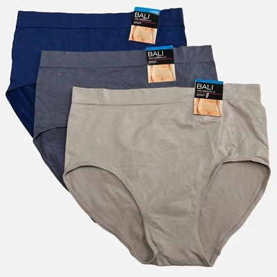 Bali One Smooth U Brief Panty 2XL Size 9 NWT 2361 Underwear 3 Pack Panties - Image 1 of 4