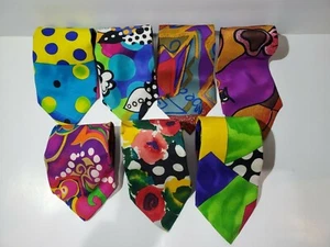 Lot Of (7) Pat Argenti Cravatte 90s Multicolored 100% Silk Ties - Bild 1 von 7