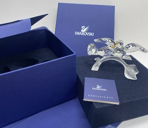 Statuina Swarovski cristallo smerigliato tartaruga colombe uccellini #0657378 scatola e certificato di autenticità ~A7621 - Foto 1 di 16