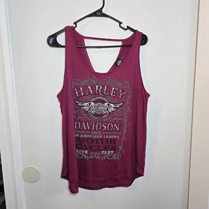 Camiseta sin mangas Harley Davidson con tiras Lg 100 % algodón Blingy Rocky HD - Imagen 1 de 8