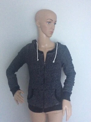 Sudadera con capucha para mujer COLOSSEUM ATHLETICS negra blanca talla M Foto 1 de 4