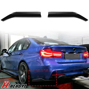 Back Rear Side Skirt Splitter Lip Fit BMW F30 F31 M-SPORT Gloss Black - Picture 1 of 9