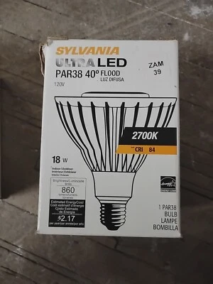 Sylvania Ultra LED 18w PAR38 40° Flood Bulb. New - Image 1 of 2